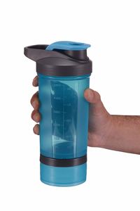 OEM Wholesale Bpa Free Good Quality Promotional 500ml Plastic Sports 2 in 1 Protein <b>Shaker</b> <b>Bottle</b> - Product Image 4