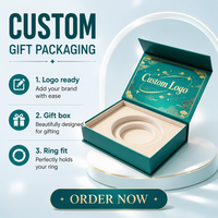 Boîte cadeau magnétique vert turquoise avec logo personnalisé, impression sur le couvercle intérieur et motif vague dorée pour l'emballage de cadeaux événementiels