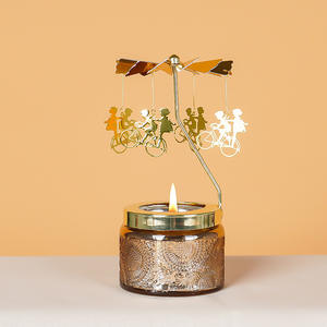 Velas en Frascos de Vidrio Perfectas para Cenas Románticas, Salas de Estar Acogedoras o Baños Relajantes, Vela Perfumada Giratoria para Recuerdos de Boda - Product Image 4