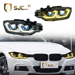 Faro Auto SJC per <span class=keywords><strong>BMW</strong></span> Serie 3 F30 F31 F35 12-18 Retrofit Stile Lente Laser <span class=keywords><strong>X5</strong></span> G05 Doppio Colore Giallo Bianco DRL Luci con Interruttore - Product Image 1