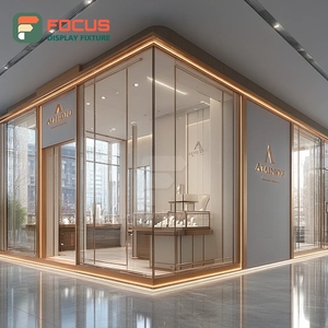 Vitrine de présentation de bijoux de créateurs sur mesure, finition stratifiée, vitrine en verre pour magasin de marque - Product Image 4