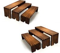 Présentoirs en bois : Petits supports en bois pour cupcakes et desserts, parfaits pour les événements commerciaux