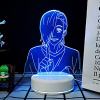 Vente directe d'usine, délicieuse lampe de nuit 3D d'anime, LED acrylique décorée à placer près du canapé du salon