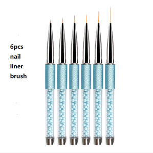 Ensemble de pinceaux professionnels pour nail art, liner fin, décoration de perles, poils en nylon, logo personnalisé, emballage en tube PVC, pinceau de précision pour manucure - Product Image 3