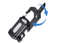 Couteau pliant rechargeable 400mAh Li-ion 200lm IP44 étanche avec lampe de travail et ouvre-bouteille