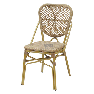 Muebles de Patio Silla a prueba de agua Resistencia a los rayos UV Aluminio PE Ratán Terraza natural al aire libre Café Bistro Silla - Product Image 1