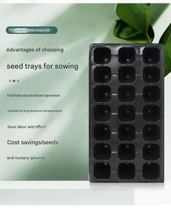 Células Poliestireno Plástico negro Jardín Grow Nursery Plug Blister Bandejas <span class=keywords><strong>de</strong></span> semillas - Product Image 4
