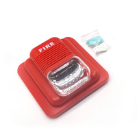 Alta calidad convencional DC24V cuerno sirena Souder y luz CE rojo convencional fuego Hooter sistema de detección de incendios
