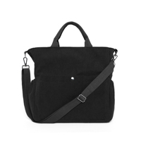 Bolsos de Hombro de Pana con Logotipo Personalizado, Extra Grandes y Resistentes, con Dos Aberturas, Bordado de Letras y Cadenas, 2-2.9L
