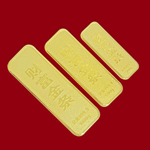 하이 퀄리티 주문 제작 1000g 골드 도금 금괴 바 인기있는 기념 금속 주조 - Product Image 2