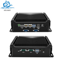 HelorPC 迷你工业电脑 Intel Core I5 6300U 处理器，带 2 个 GbE LAN 端口、RS232 COM、6 个 USB 端口、1 个 DP 端口、1 个 HD-MI 端口，支持 LINUX 边缘计算