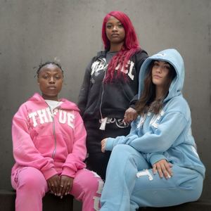 Yingling เสื้อฮู้ดปักลายกรดสำหรับทุกเพศเสื้อสเวตเตอร์และกางเกงมีฮู้ดแบบรูดซิป - Product Image 6