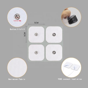Hydrogel Film diri perekat Tens elektroda 50x50 perekat dapat digunakan kembali bantalan elektroda bantalan puluhan Unit 3.5Mm tombol elektroda-Patch - Product Image 2