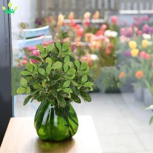 Piante artificiali artigianato da parete foglie di seta foglie verdi per decorazioni floreali fai da te decorazione centrotavola festa ghirlanda di nozze - Product Image 6