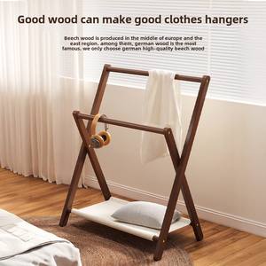 Perchas <span class=keywords><strong>de</strong></span> <span class=keywords><strong>madera</strong></span> <span class=keywords><strong>de</strong></span> Lujo + soporte para abrigos <span class=keywords><strong>de</strong></span> suelo ajustable-Esencial armario moderno - Product Image 5