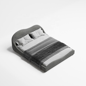 Letti da foshan <span class=keywords><strong>letto</strong></span> in velluto verde e <span class=keywords><strong>letto</strong></span> matrimoniale in velluto grigio 160x200 velluto - Product Image 2