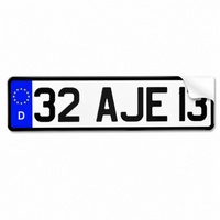 Autocollant de plaque d'immatriculation européenne personnalisé, auto-adhésif, réutilisable, en PVC, imperméable, style moderne pour pare-chocs et vitre arrière
