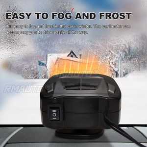 12V/24V 2 in 1 <b>Portable</b> <b>Electric</b> Car <b>Heater</b> Heating Cooling Fan Warmer Wind Defrosting Black ABS Snow Demister Defroster - Product Image 2
