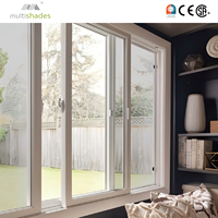 Fenêtre coulissante horizontale résistante aux ouragans, certifiée NFRC, à rupture de pont thermique, en aluminium, insonorisée, double vitrage Low-E, extérieure