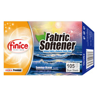 Finice Premium Series Lembaran Pelembut Pakaian Ramah Lingkungan Sekali Pakai Aroma Bunga Kandungan Aktif Tinggi untuk Cucian Pakaian