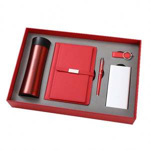 Set de Regalo de Oficina Moderno y Sencillo: Libreta Azul con Cierre, Batería Externa de Acero Inoxidable y Memoria USB, Hecho en China, Ideal para Aniversarios - Product Image 4