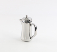 Professionnel Europe Style petit acier inoxydable Double paroi expresso Pot Portable poignée Mini cafetière brasseur pour voyage