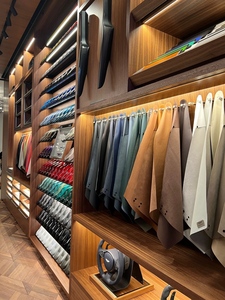 Aménagement de magasins et design de magasins de vêtements pour hommes, vitrine en bois <span class=keywords><strong>vintage</strong></span> pour décorer mon atelier de couture - Product Image 2