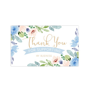 30 unids/bolsa, venta al por mayor, diseño gratuito grabable transfronterizo, <span class=keywords><strong>tarjetas</strong></span> de agradecimiento por apoyar la decoración de mi caja de regalo de negocios - Product Image 5