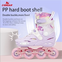 Patins à roulettes ajustables pour enfants, chaussures de patinage d'extérieur avec roues en PU pour l'entraînement des débutants