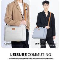 Sac pour ordinateur portable fourni par l'usine, sacoche tendance avec poignée supérieure, sac bandoulière pour ordinateur portable, idéal pour le bureau