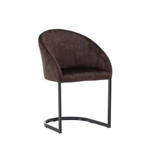 Nordic OEM Mobilier de maison moderne et contemporain Ensemble de salle à manger de luxe <span class=keywords><strong>Fauteuil</strong></span> de salle à manger en cuir avec bras incliné arrière Emery Barrel - Product Image 1