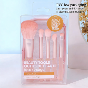 Boîte d'emballage en plastique PVC PET personnalisée par le fabricant pour pinceaux de <span class=keywords><strong>maquillage</strong></span>, boîte d'emballage en plastique transparente pour outils de beauté avec crochet - Product Image 1