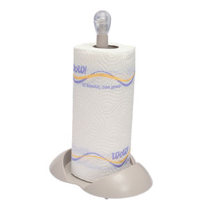 Porte-rouleau de cuisine Gaia Piu Taupe 195x170x290 mm en PP, style plateau, distributeur de papier intelligent à piles - Product Image 1