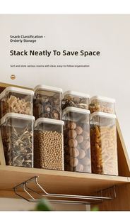 Bocaux de conservation hermétiques en PET transparent en gros, contenants alimentaires en plastique anti-humidité pour céréales, lait en poudre, organisateur de garde-manger - Product Image 2