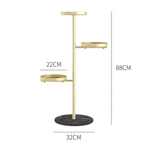 Porte-<span class=keywords><strong>pot</strong></span> <span class=keywords><strong>de</strong></span> fleurs en fer forgé multicouche, style nordique, <span class=keywords><strong>de</strong></span> luxe léger, revêtement poudré, personnalisable, pour salon intérieur - Product Image 2