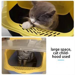 Wholesale Plastic Fully Enclosed Detachable Cat Toilet Large Cat Litter Box with High <b>Sides</b> and Scoop - Product Image 6
