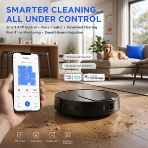 GV2G-SJ 3500Pa Robot Vacuum Cleaner Mop Automatic Cleaning Self-Emptying App-Controlled <b>Plastic</b> for Hotel Household Use - Product Image 4