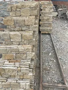 Kualitas tinggi batu bata alami ukuran khusus batu kapur marmer eksterior pelapis dinding ubin klasik luar ruangan rumah villa