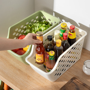 Kitchen Stock Storage Baskets Rectangle Plastic Portable Single Tier Kitchen Organizers for <b>Cabinet</b> <b>Under</b> <b>Sink</b> Storage - Product Image 3