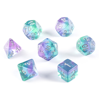 Dés de construction en résine pour cordon et Dragons, jeu de rôle, polyhémisphère, violet bleu vert, vente en gros, usine