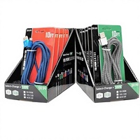 Câble de données USB-C en cuivre pur à charge rapide, 3 m, tressé en nylon, chargeur de téléphone portable 2A, vente en gros