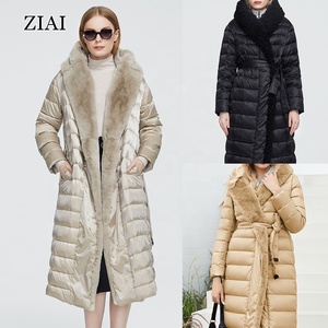 ZIAI Nuovo <span class=keywords><strong>Cappotto</strong></span> Invernale da Donna Parka Lungo <span class=keywords><strong>e</strong></span> Caldo <span class=keywords><strong>con</strong></span> <span class=keywords><strong>Pelliccia</strong></span> di Coniglio Piumino <span class=keywords><strong>con</strong></span> Cappuccio <span class=keywords><strong>e</strong></span> <span class=keywords><strong>Cintura</strong></span> - Product Image 3
