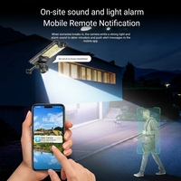 Lampe solaire de rue tout-en-un avec caméra, haute luminosité, étanche, batterie LiFePO4 intégrée, SMD, réglable, télécommande, pour route