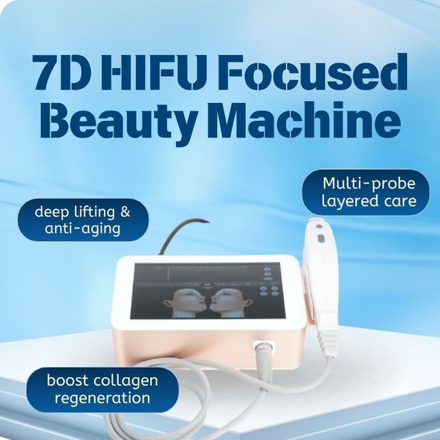 Portable 7D Anti-Wrinkle Machine with 7 Cartridges ABS Material Anti-Aging Beauty Salon Equipment
