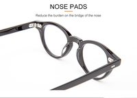 Lunettes optiques classiques rondes vintage avec logo personnalisé, monture en acétate, lunettes de vue