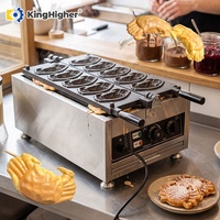 Machine à gaufres commerciale en forme de crabe, électrique, antiadhésive, pour Taiyaki, en acier inoxydable