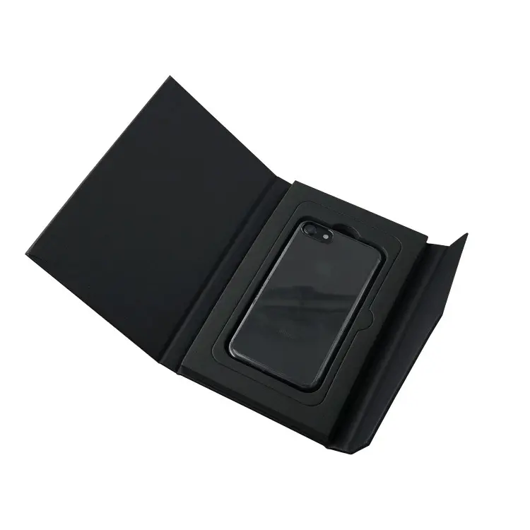高級カスタムロゴ段ボール紙包装マグネット付き携帯電話ケースボックス