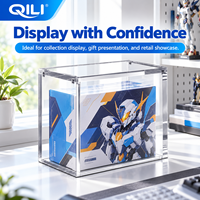 Vitrine magnétique transparente en acrylique grande capacité sur mesure avec couvercle anti-poussière pour figurines et objets de collection