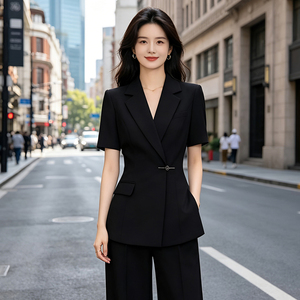 Traje Delgado Negro para Mujer, Traje Ejecutivo para Oficina, Recepción, Hotel, Catering, <span class=keywords><strong>Ropa</strong></span> <span class=keywords><strong>Formal</strong></span> de Trabajo - Product Image 3