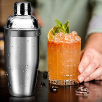 Kit personnalisable en acier inoxydable, pour Bar de 550ml, mélangeur avec support en bois, Shaker, ustensile de Bar